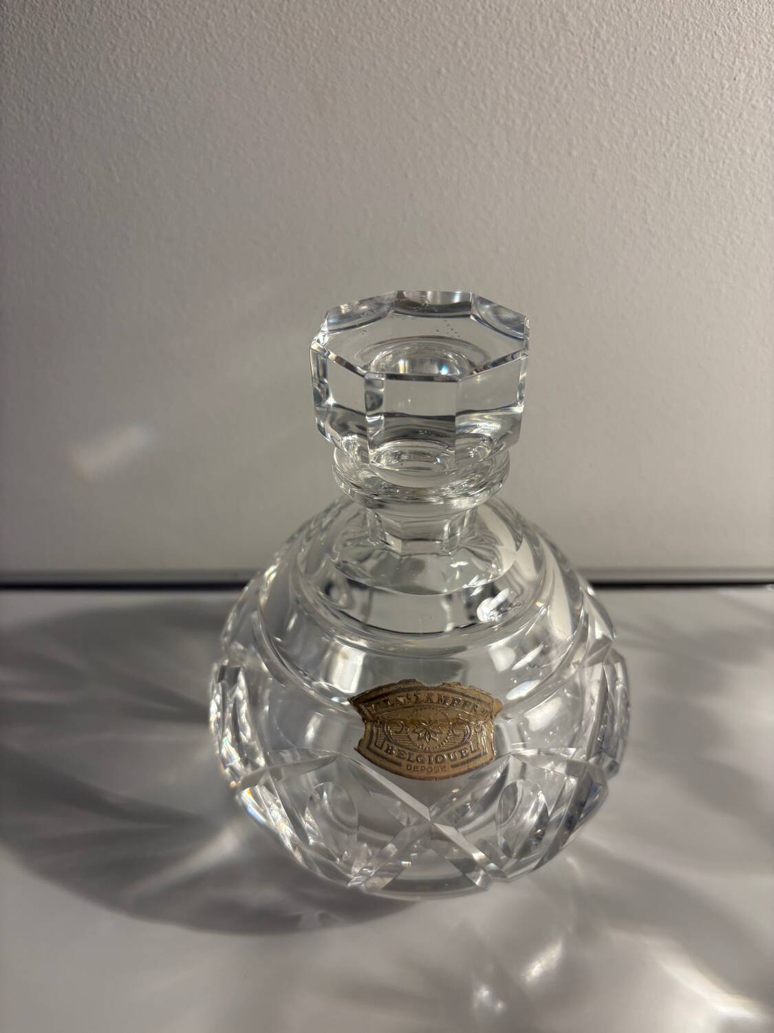 Val Saint Lambert individual crystal bottle/carafe no.