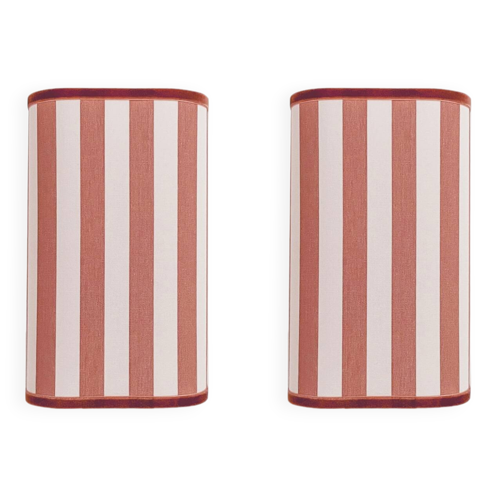 Striped fabric wall lights