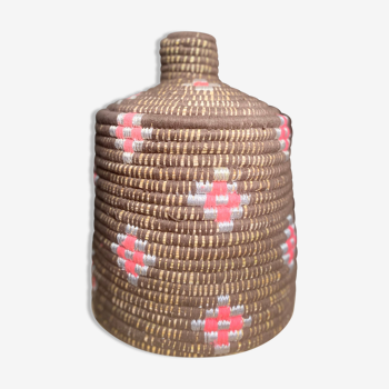 Brown & pink Berber box basket