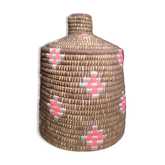 Brown & pink Berber box basket
