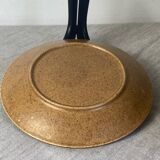 Six flat fish plates in Chantilly wood-effect ceramic