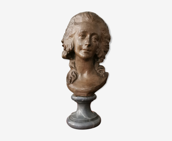 Buste ancien terre cuite
