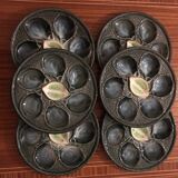 6 oyster plates from the St Clément manufacture