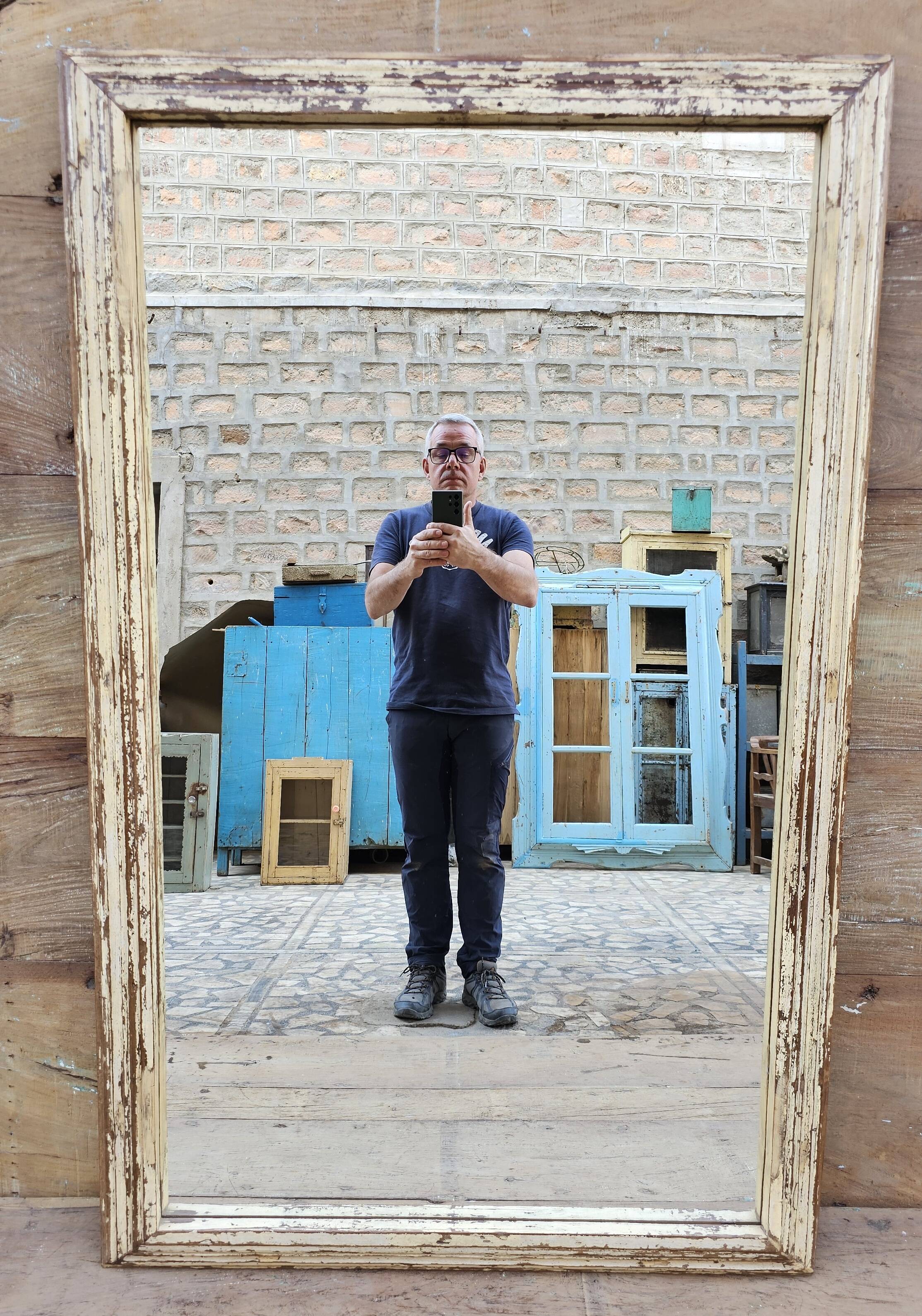 Teak mirror from Burma