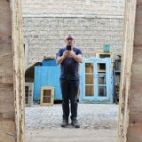 Burmese teak mirror
