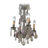 Chandelier with crystal tassels and its appliques