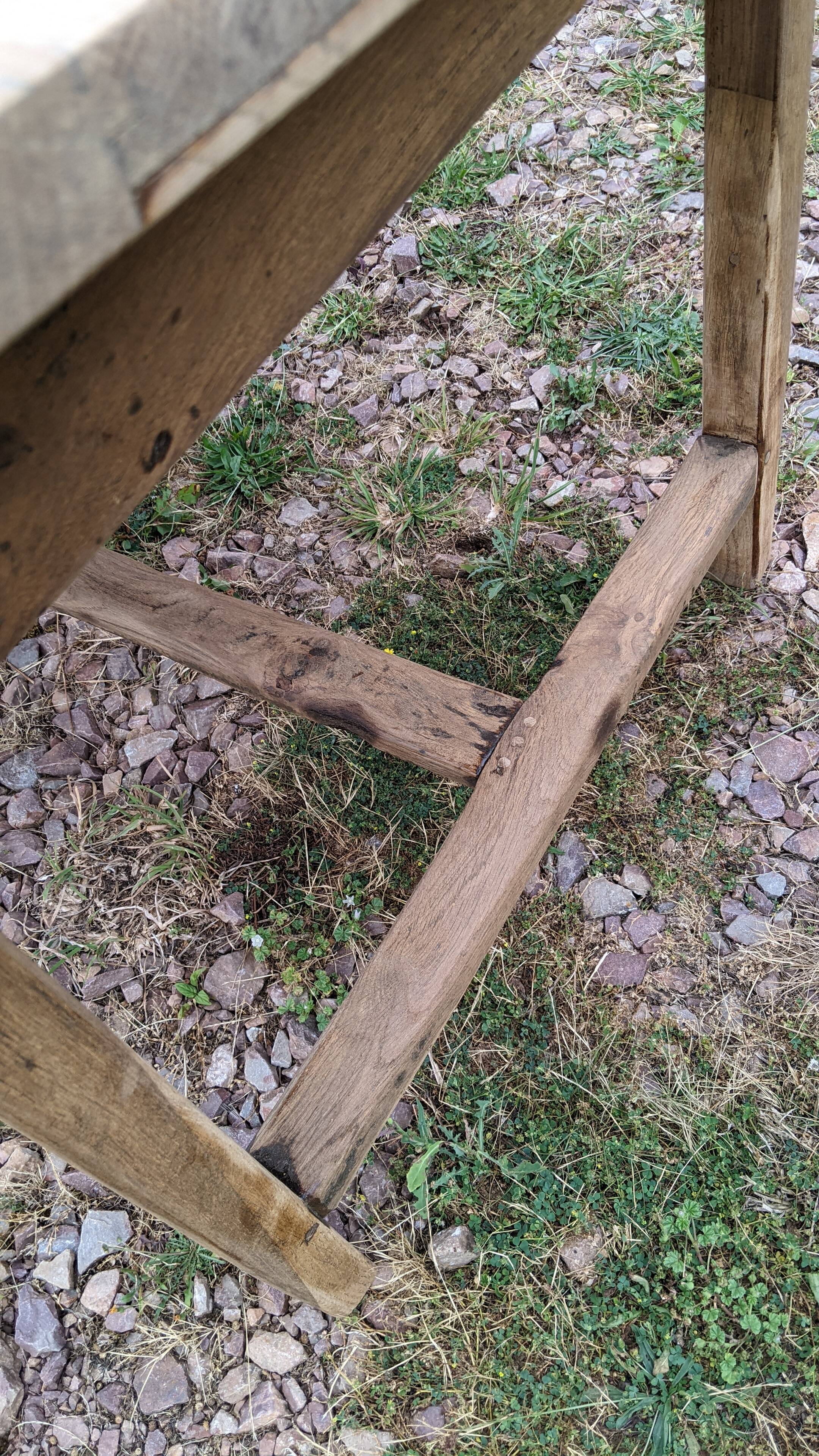 Old farmhouse table 2 drawers