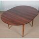 Round extendable dining table in rosewood, Rio, 1960.