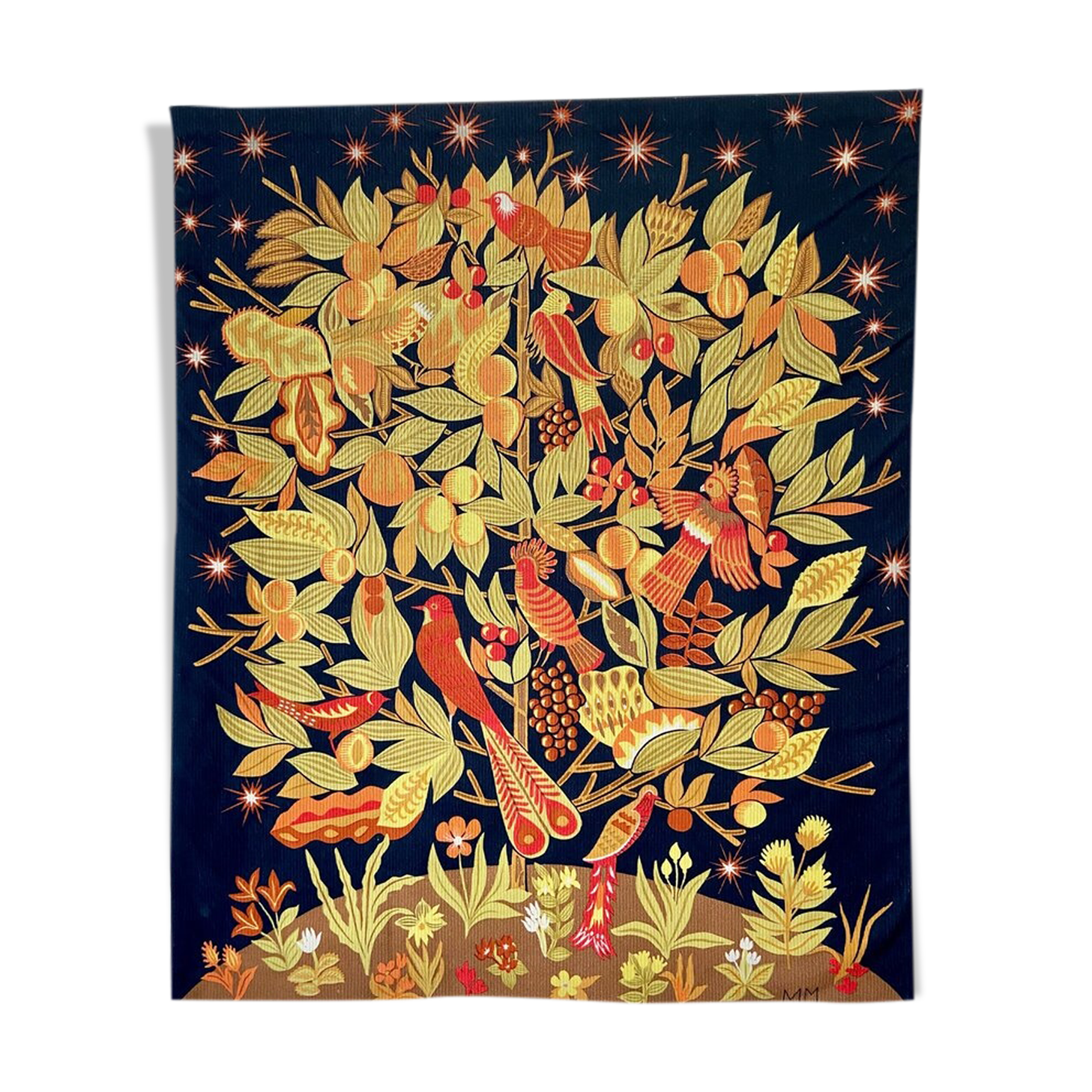 Wall hanging in wool numbered "le mur du nomade" 1971