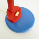 Lampe Aluminor flexible style Memphis en métal et plastique.Année 80