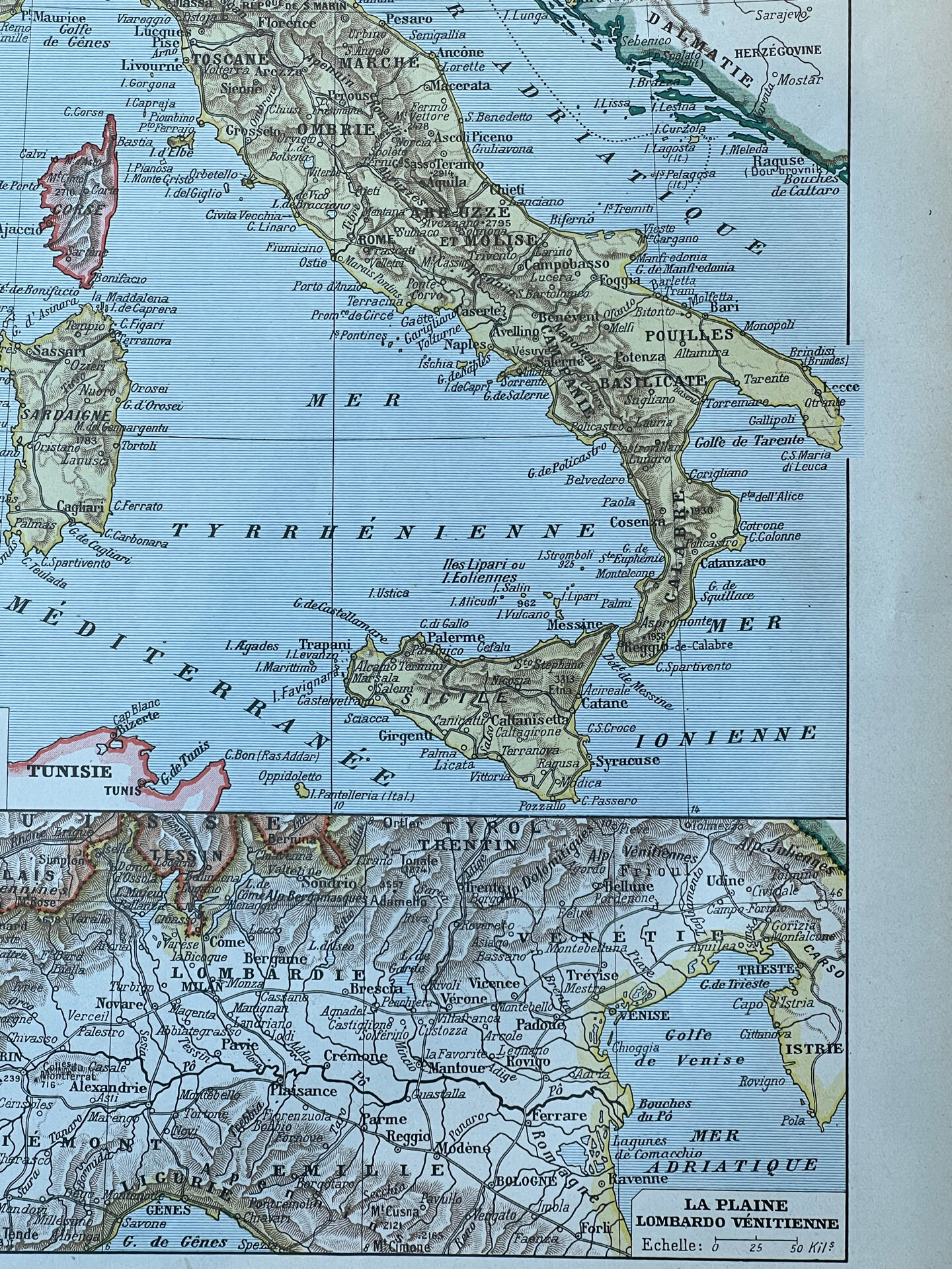 Map of Italy - 20x29cm