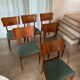 6 beech and teak chairs - Denmark 1940s