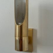 Pair of vintage adjustable brass wall lights, France 1970.