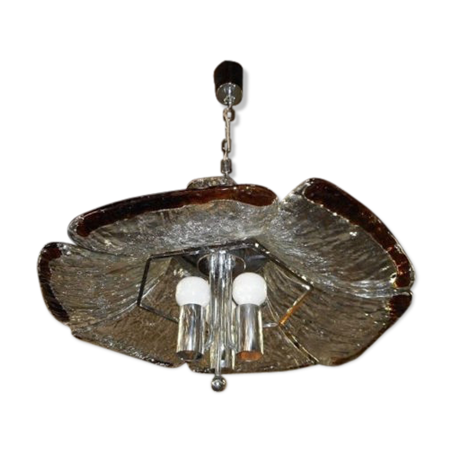 Murano glass plate chandelier from 1960