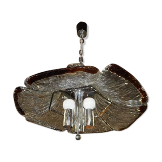 Lustre en plaque de verre Murano de 1960