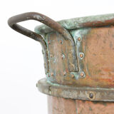Antique copper caramel pot