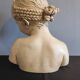 bust "the laughing" after Jean-Baptiste Pigalle in plaster