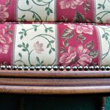 Lot 2 poufs Upholsterers in solid walnut