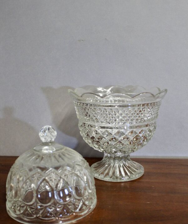 Bonbonnière vintage en verre