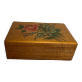 Old wooden jewelry box