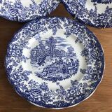3 Luneville Flat Plates Toile De Jouy Style Picnic Decor