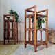 Pair of rattan shelves - antique bedside tables