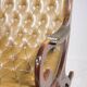 Vintage Chesterfield Design Leather Rocking Chair in Wood, 1920s