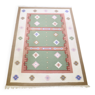 Tapis kilim en laine tissé à la main, années 70-80