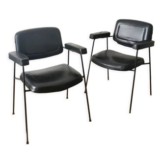 Pair of CM197 armchairs by Pierre Paulin for Thonet