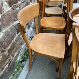 Lot of 50 mismatched bistro chairs french Restaurant THonet curved wood