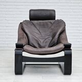 Chaise longue kroken, années 1970, design suédois par ake fribyter pour nelo, état d'origine.