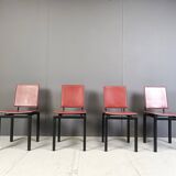 Set of 4 post modern dining chairs, 1980s