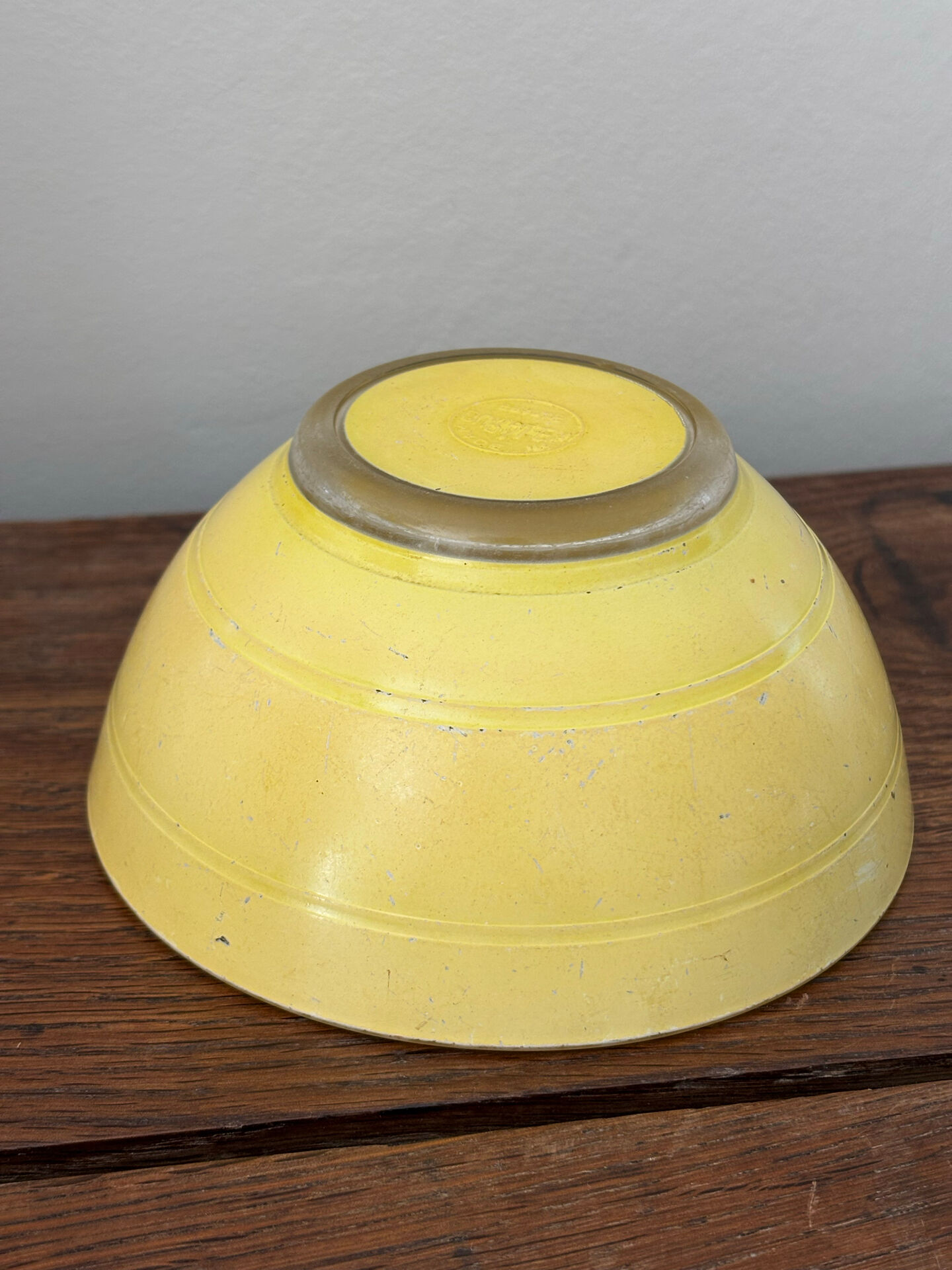 Vintage yellow glass bowl Duralex