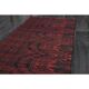 Vintage Turkish Oushak Handmade Wool Cotton Red Runner Rug 78x258