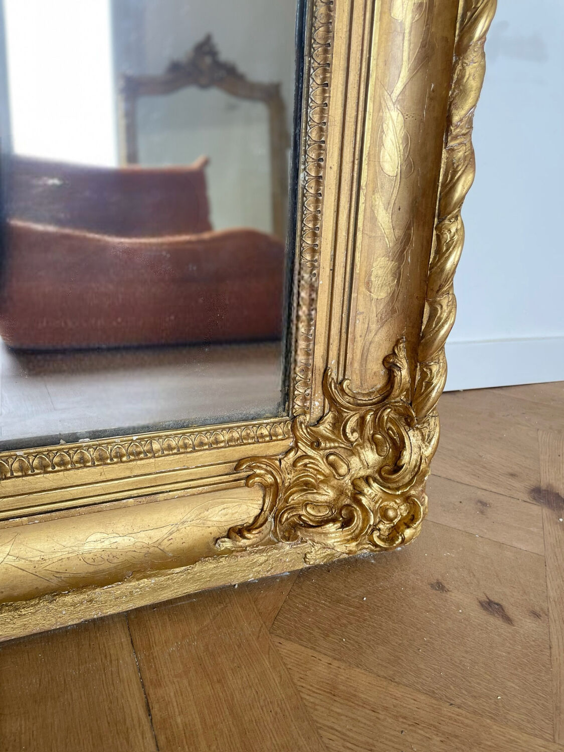 Very large mirror Louis Philippe 178x 104 cm