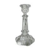 19th century moulded crystal candlestick