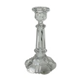 19th century moulded crystal candlestick
