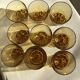 9 glasses amber feet notched wheels