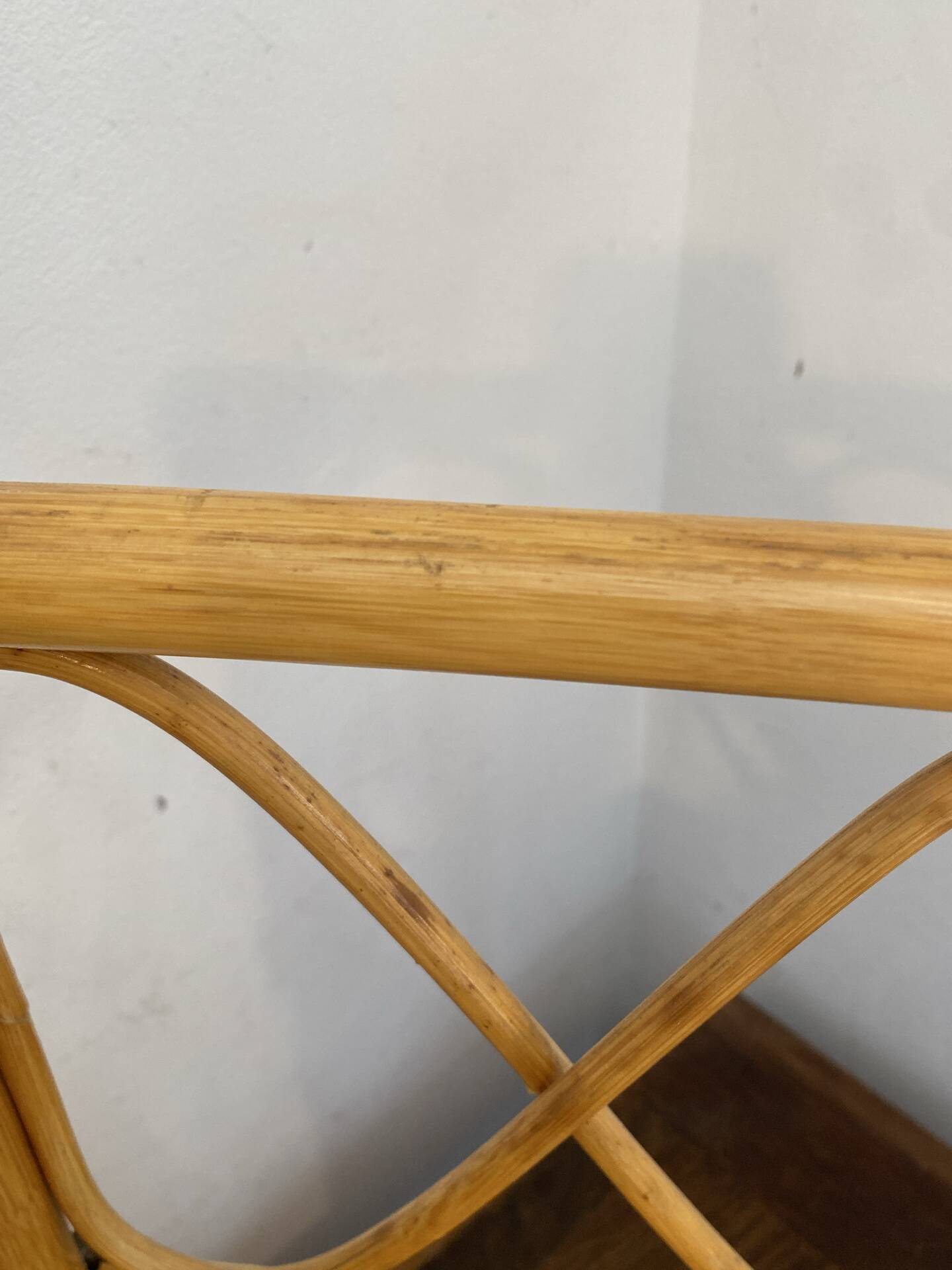 Rattan wall shelf