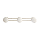 Triple white metal coat rack 60s