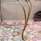 Golden wrought iron console table circa 1950