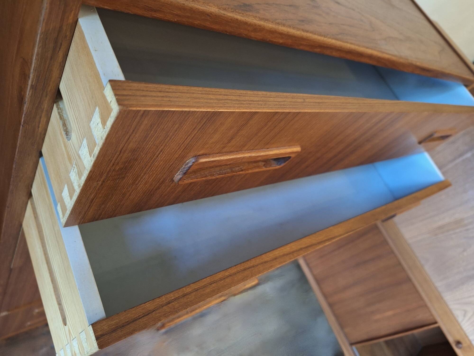 Danish teak chest of 7 drawers by Borge Dam, 1960s