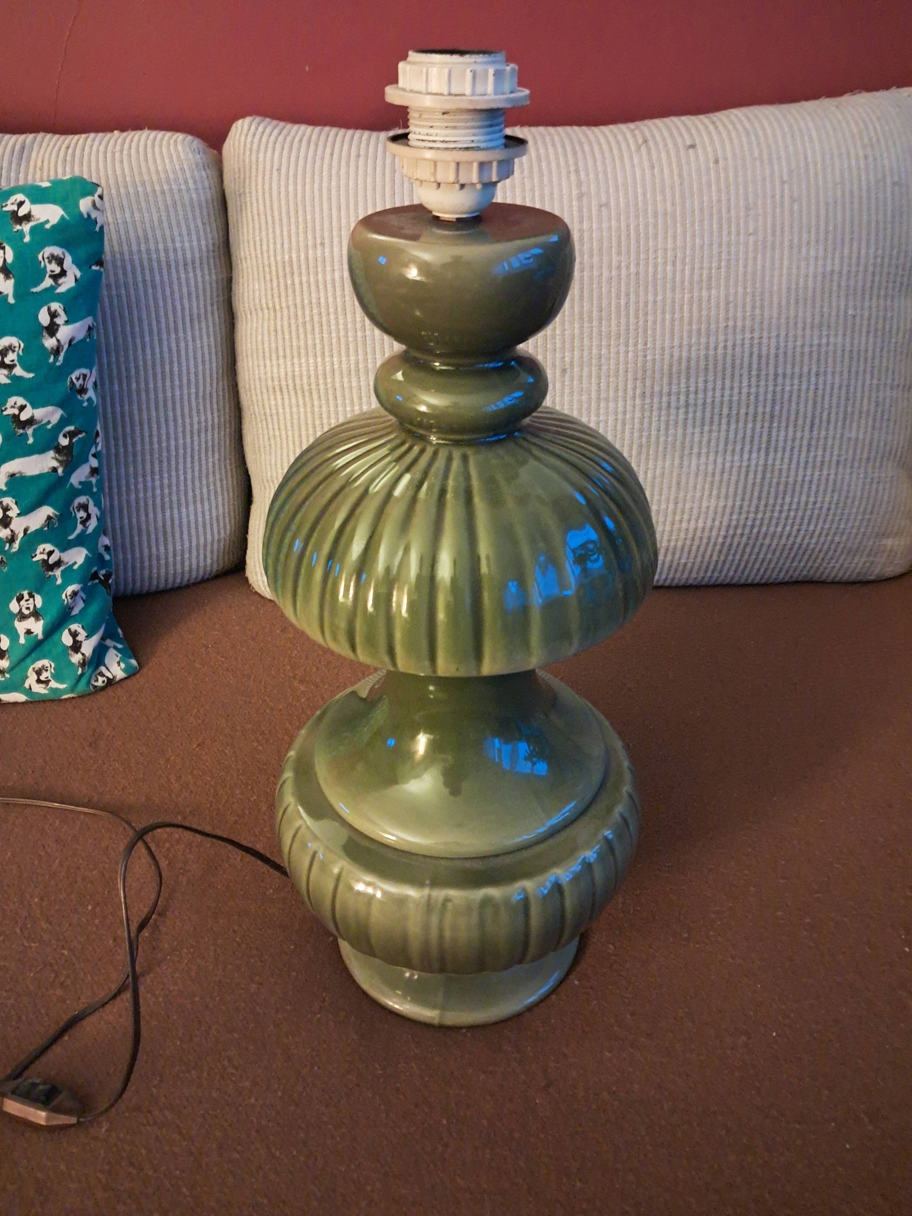 Large vintage ceramic lamp