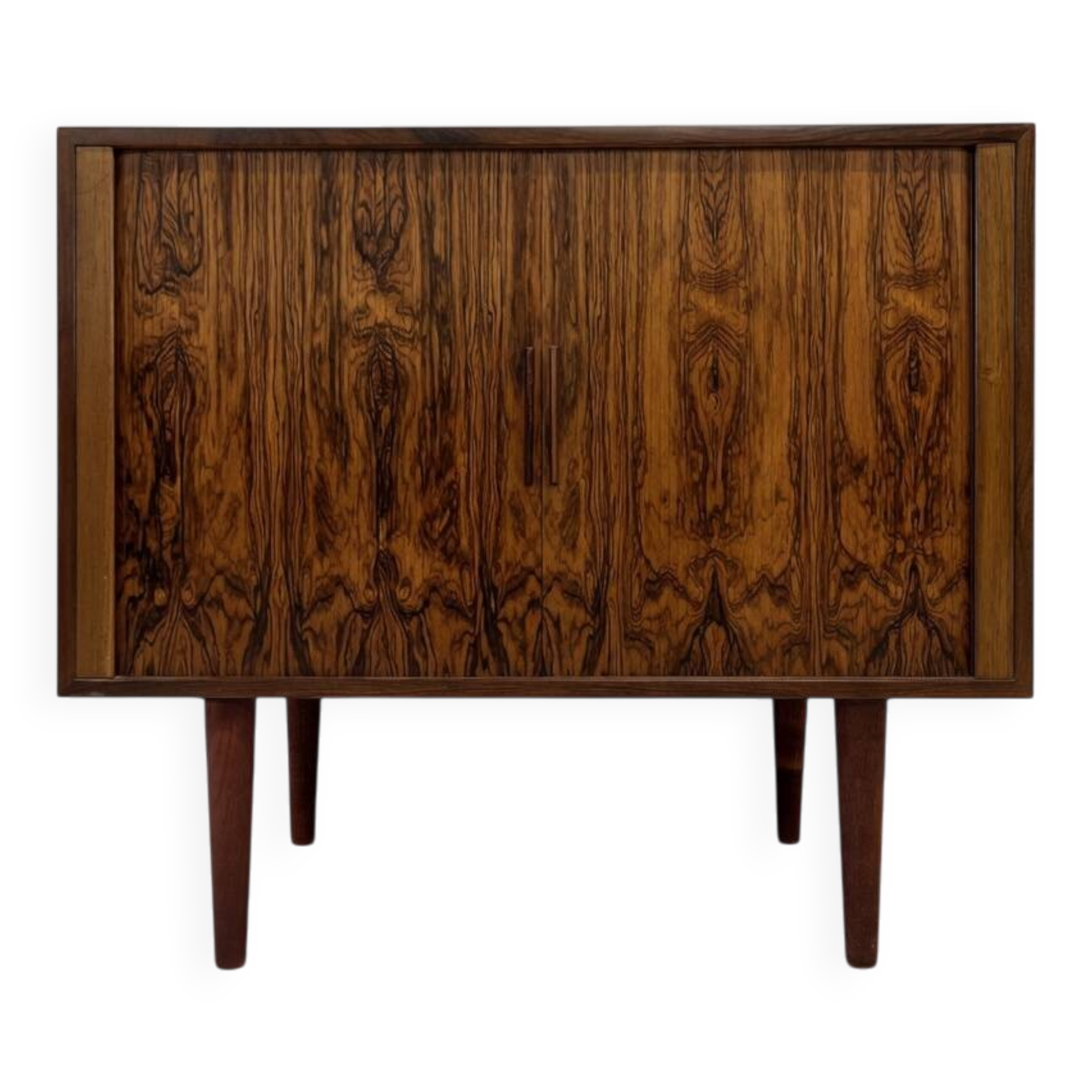 Rosewood Tambour Cabinet By Kai Kristiansen For Feldballes