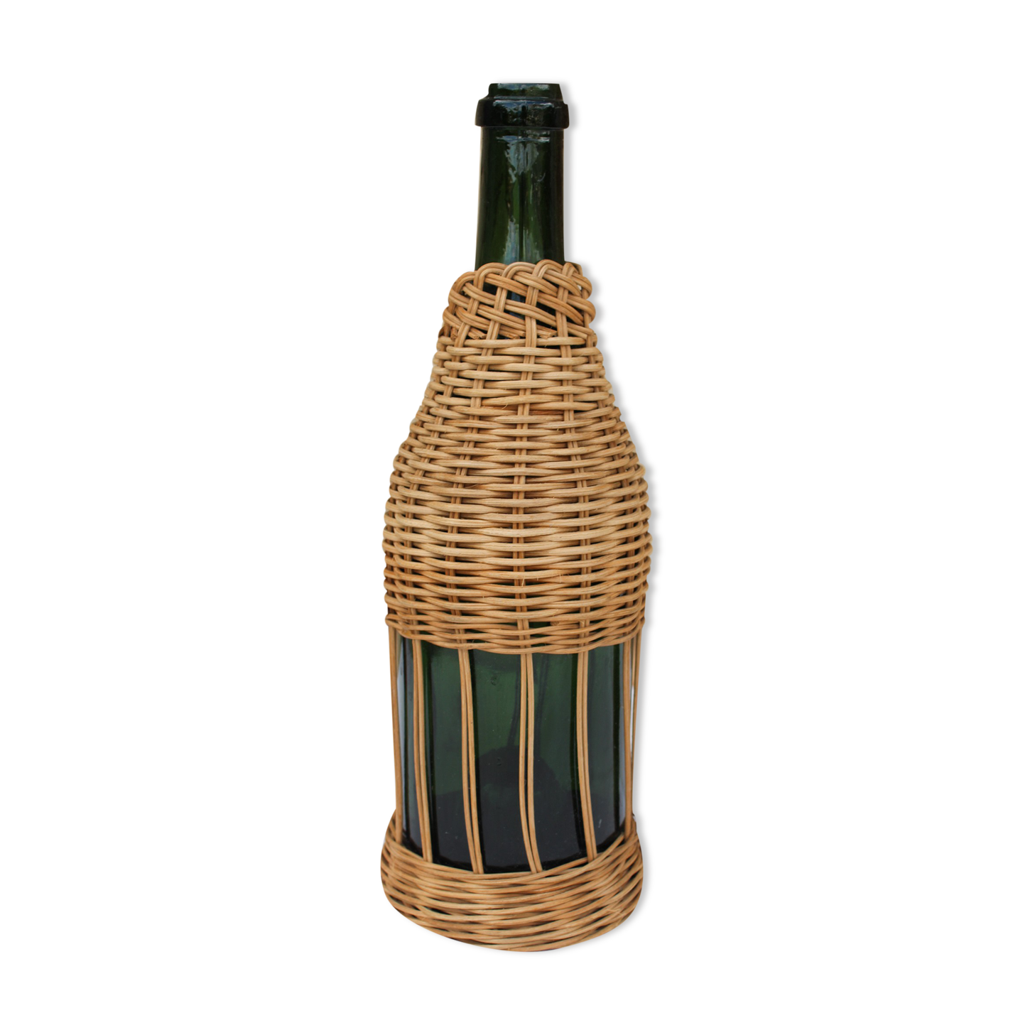 Wicker coated bottle