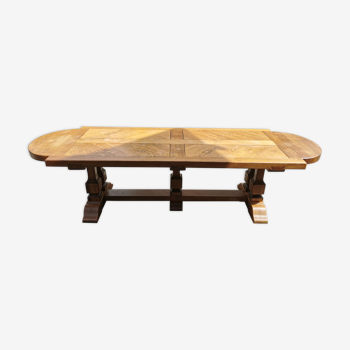 Solid wood monastery table