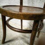 Antique children's chair in curved wood