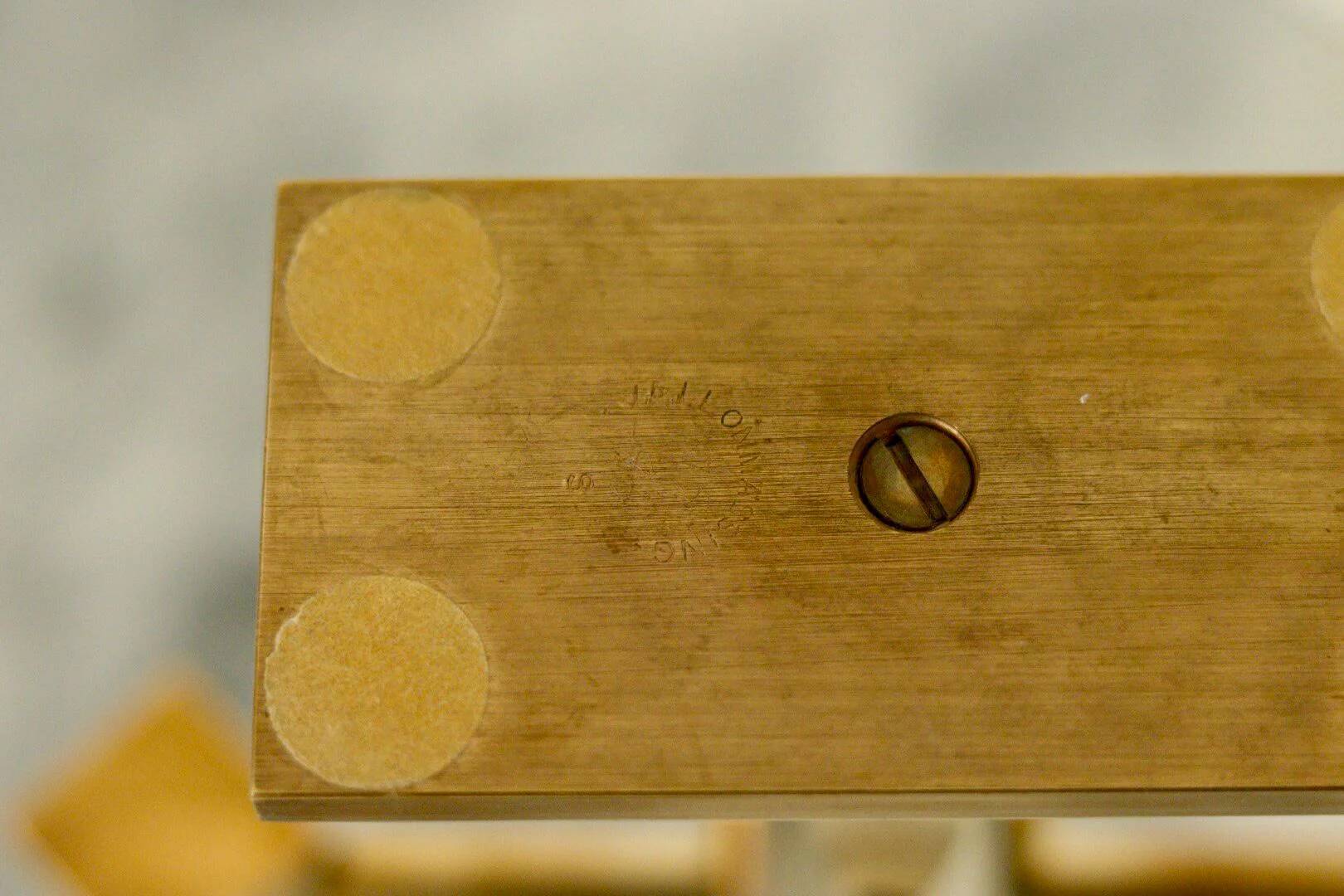 Swedish three-armed candelabrum in brass by Lars Åkesson for Vallonmässing