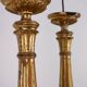 Pair of antique Empire candlesticks in wood, Europe, early 19th century.