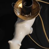 White ceramic bear lamp